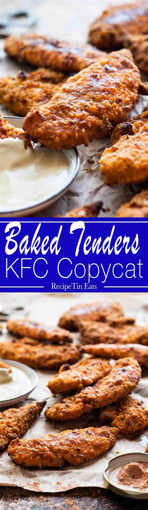 Kfc Baked Oven Fried Chicken Tenders Recipetineats