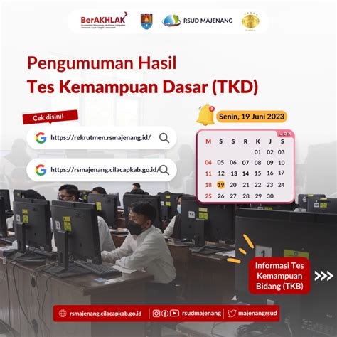 Pengumuman Hasil TKD Penerimaan Pegawai BLUD RSUD Majenang RSUD Majenang