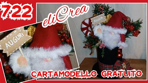 Babbo Natale Nel Cappello Cartamodello Gratuito Elicrea Cucito