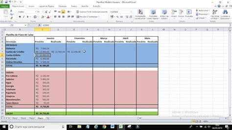 Passo A Passo Como Montar Planilha Fluxo De Caixa Mensal Simples E