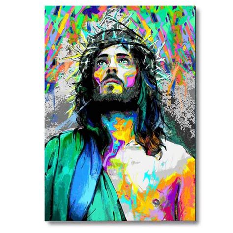 Quadro Decorativo Religioso Para Sala Quarto Jesus Cristo Colorido