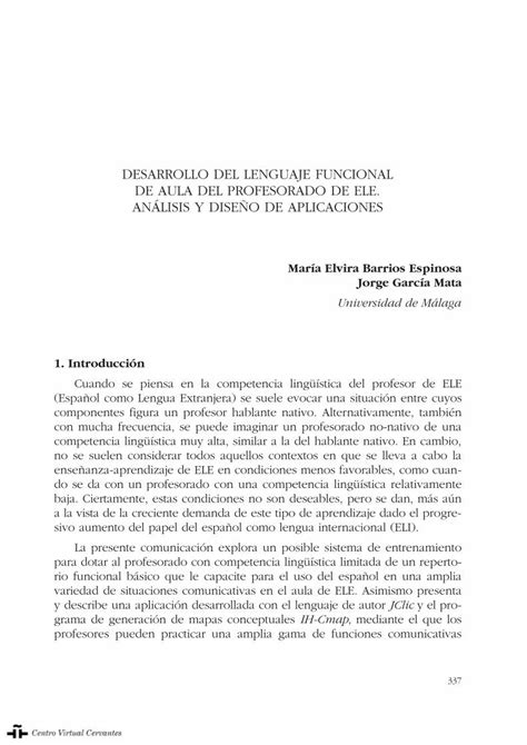 Pdf Desarrollo Del Lenguaje Funcional De Aula Del De Sensibilidad