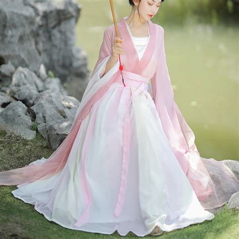 Pink Hanfu Suit Women S Waist Length Hanfu Chinese Ancient Costume