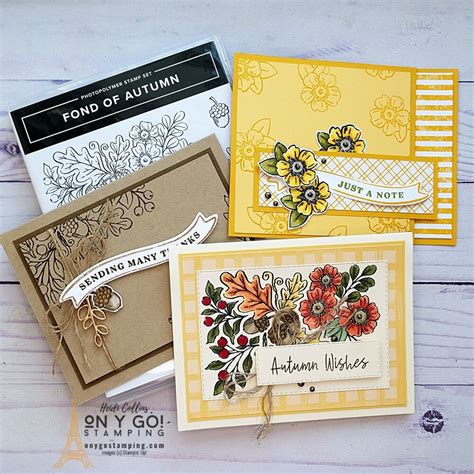 3 Handmade Fall Cards With The Fond Of Autumn Stamp Set From Stampin