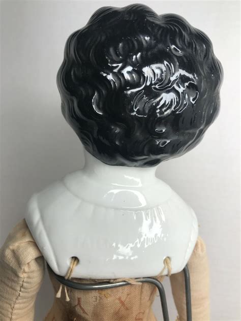 Antique Hertwig China Head Turned Head Doll Ethel Alphabet Body 20