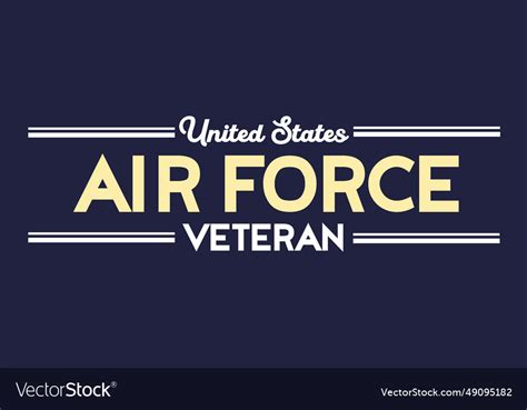 United States Air Force Veteran Royalty Free Vector Image