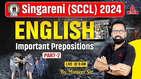 TS Singareni Notification 2024 Important Prepositions English