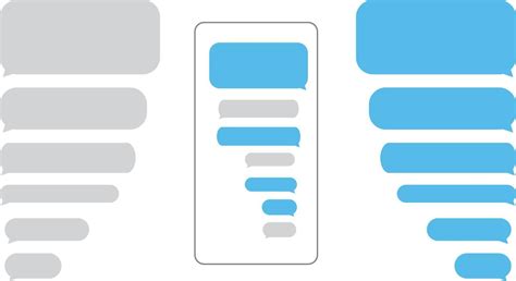 Message Bubbles Chat On Smartphone Icons Vector Design Template Of