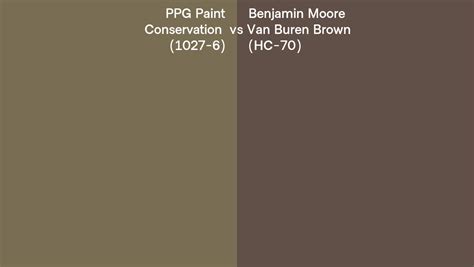 Ppg Paint Conservation 1027 6 Vs Benjamin Moore Van Buren Brown Hc