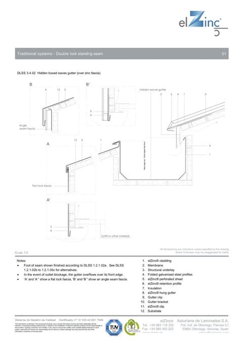 Ventilated Hidden Eaves Box Gutter Detail In Zinc Sig Zinc And Copper