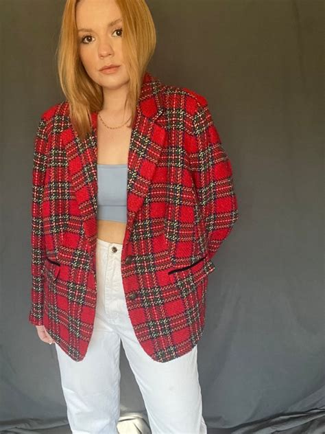 Vintage Plaid Blazer Talbots Gem