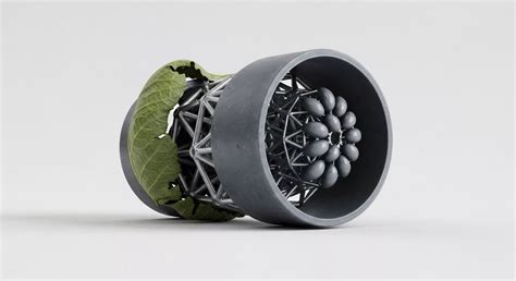 A section view reveals surprisingly complex details in the structure 18