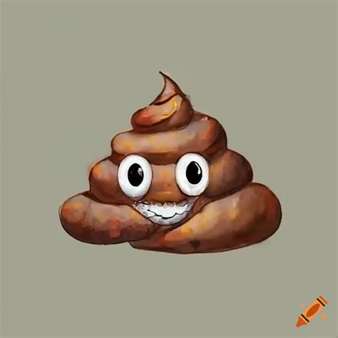 Funny poop emoji on Craiyon