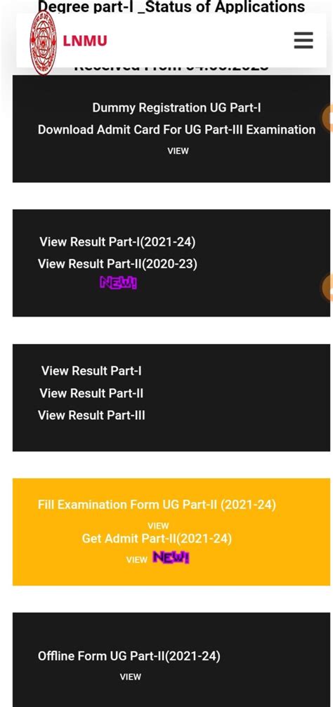 Lnmu Part 3 Results 2023 Ba Bsc Bcom Part 3 Result Check Link