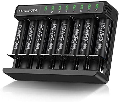 Amazon POWEROWL Rechargeable AA AAA Batteries Kit 4 X 2800mAh AA