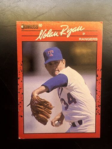 Donruss Nolan Ryan Error Card Texas Rangers Baseball Card