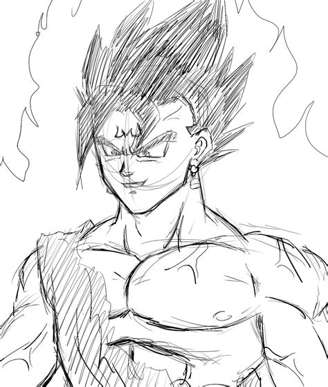 Majin Vegito Sketch By Chibibardock On Deviantart