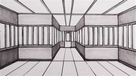 How To Draw One Point Perspective A Room With Perspective Lines