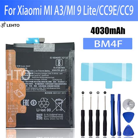 100 New Original Bm4f Battery For Xiaomi Mi A3 Mi 9 Lite Cc9e Cc9 Phone Replacement