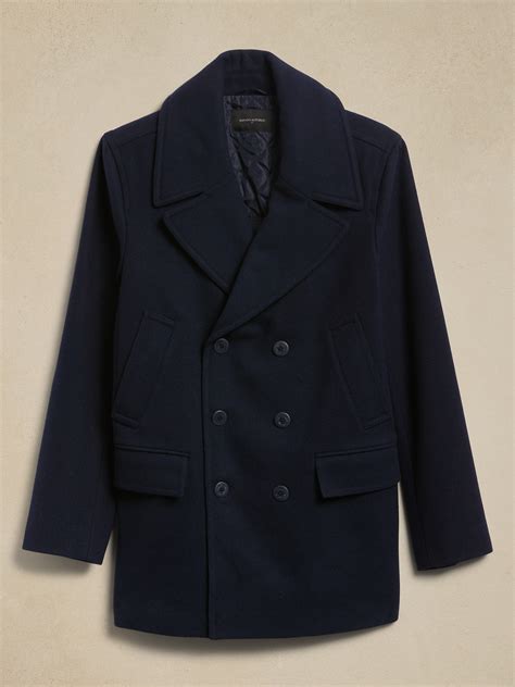 Malone Wool Peacoat Banana Republic Factory