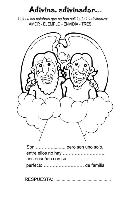 Santissima Trindade Evangeliza O Infantil Desenhos B Blicos Para Pintar