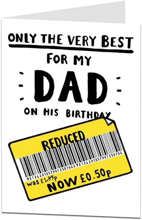 Hunts England Funny Joke Dad 50th Funny Birthday Card Old Man Happy