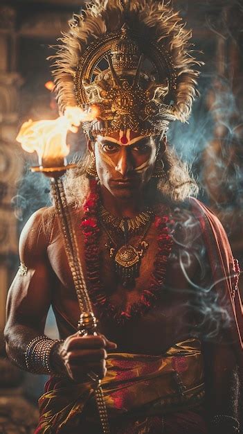 Premium Photo Arafed Man In A Costume Holding A Lit Candle In His