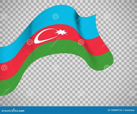 Bandera De Azerbaijan En Fondo Transparente Ilustraci N Del Vector