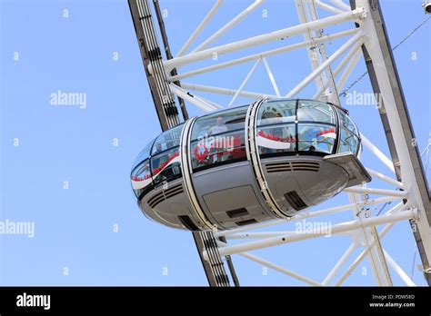 Passenger Capsules On The Coca Cola London Eye Ferris Wheel On The