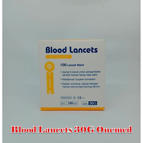 Jual Blood Lancet 30G Onemed Universal Harga Per Box Isi 100 Pcs