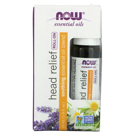 Now Foods Essential Oils Head Relief Roll On 1 3 Fl Oz 10 Ml IHerb