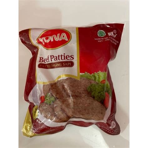 Jual Yona Beef Patties Daging Sapi Gr Shopee Indonesia