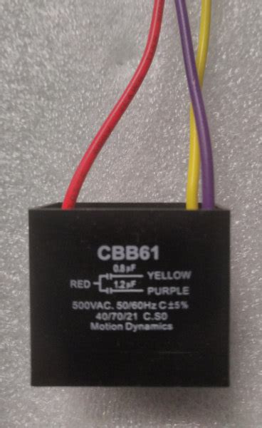 Cbb61 08uf 12uf Capacitor Combination 3 Wire