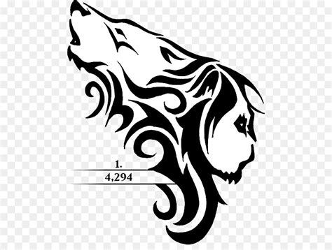 Free Wolf Tattoo Silhouette, Download Free Wolf Tattoo Silhouette png ...