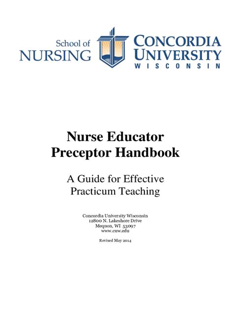 Fillable Online Falcon Cuw Fillable Online Cuw Nurse Educator Preceptor