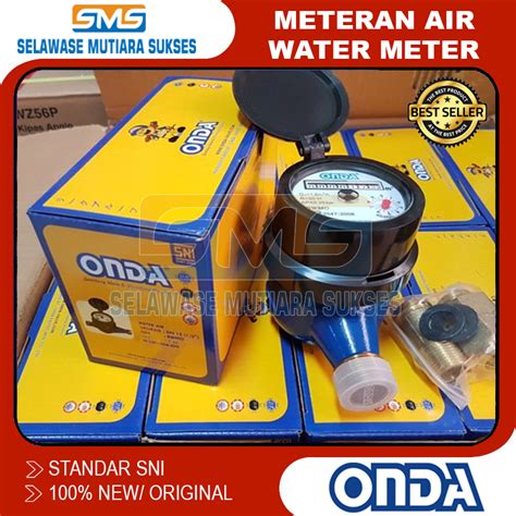 Water Meter Brass Meteran Air Kuningan Merk Onda Inch