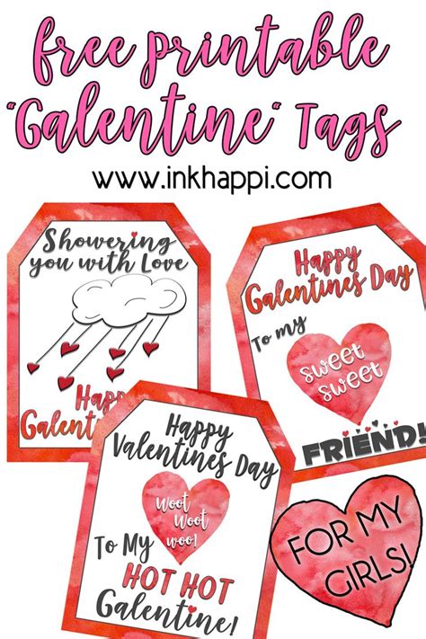 Shower Your Gals With Love And These Free Printable Galentine T Tags Inkhappi A Imprimer