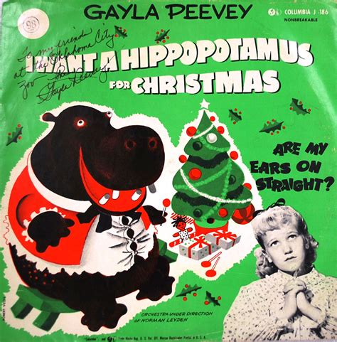 Festive I Want A Hippopotamus For Christmas