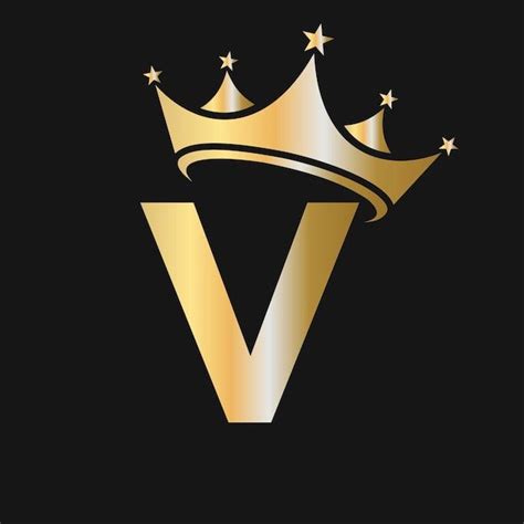 Letra V Crown Logo Logotipo Da Coroa Na Premium Vector Freepik