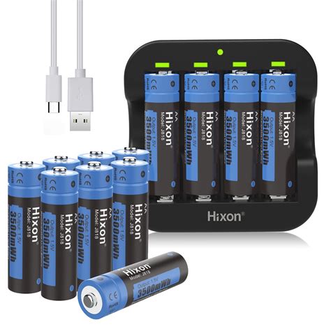 Buy Hixon Lithium Rechargeable Aa Batteries 12 Pack 15v Constand