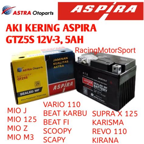 Jual Aki Kering Aspira Gtz S V Ah Beat Karbu F Scoopy Vario