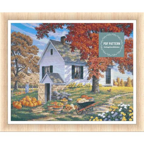 Garden Harvest Cross Stitch Pattern Countryliving Pdf Pattern Cross