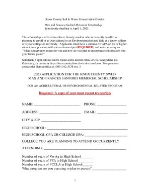 Fillable Online Knox County Soil Water Conservation District Fax