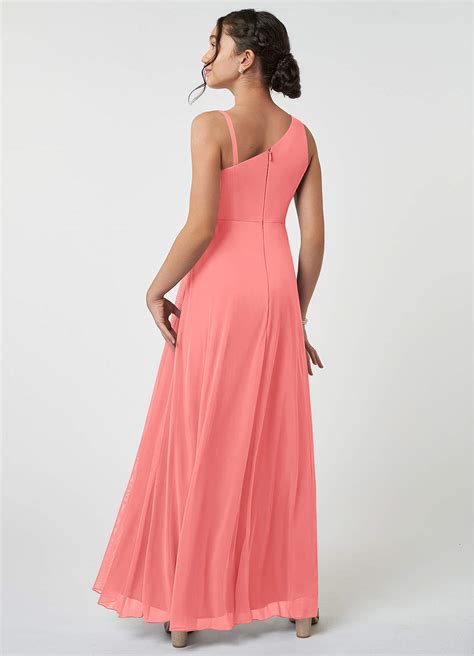 Coral Azazie Brooke Jbd Junior Bridesmaid Dresses Azazie