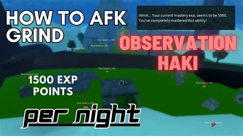 How To AFK Grind OBSERVATION HAKI In BLOX FRUITS Update 20 YouTube