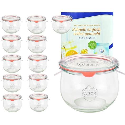 MamboCat Weck Set De 12 Bocaux 580 Ml En Forme De Tulipe Avec Couvercle