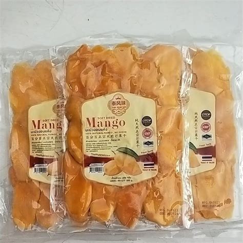 Jual Soft Dried Mango Thailand Natural Mangga No Sugar Halal 200gr