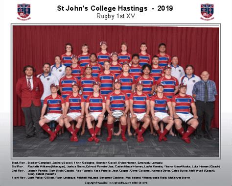 St Johns College Hastings Rugby 1st Xv