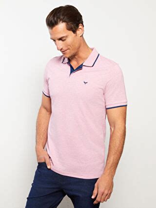 PEMBE Polo Yaka Kısa Kollu Pike Erkek Tişört S3BD56Z8 EHL LCW