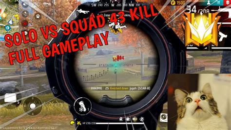 Solo Vs Squad 43 Kill 🤯🔥 Full Gameplay ️📱 Realme 9i Youtube